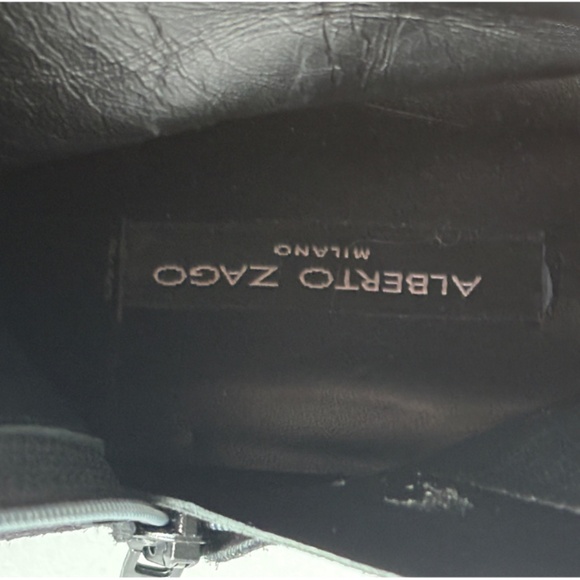 Alberto Zago Milano Y2K Square Toe Snake Trim Suede Boots – IT 36.5 / US 6–6.5 - Picture 10 of 12